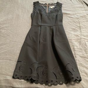 Ted Baker Black Dress Embroidered Detail